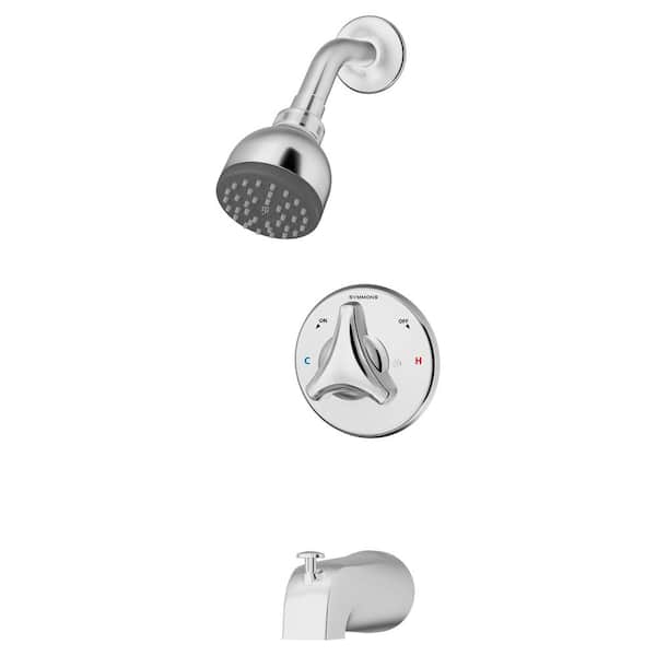 Symmons Origins Temptrol Single-Handle 1-Spray Tub and Shower Faucet with Stops in Chrome (Valve Included)