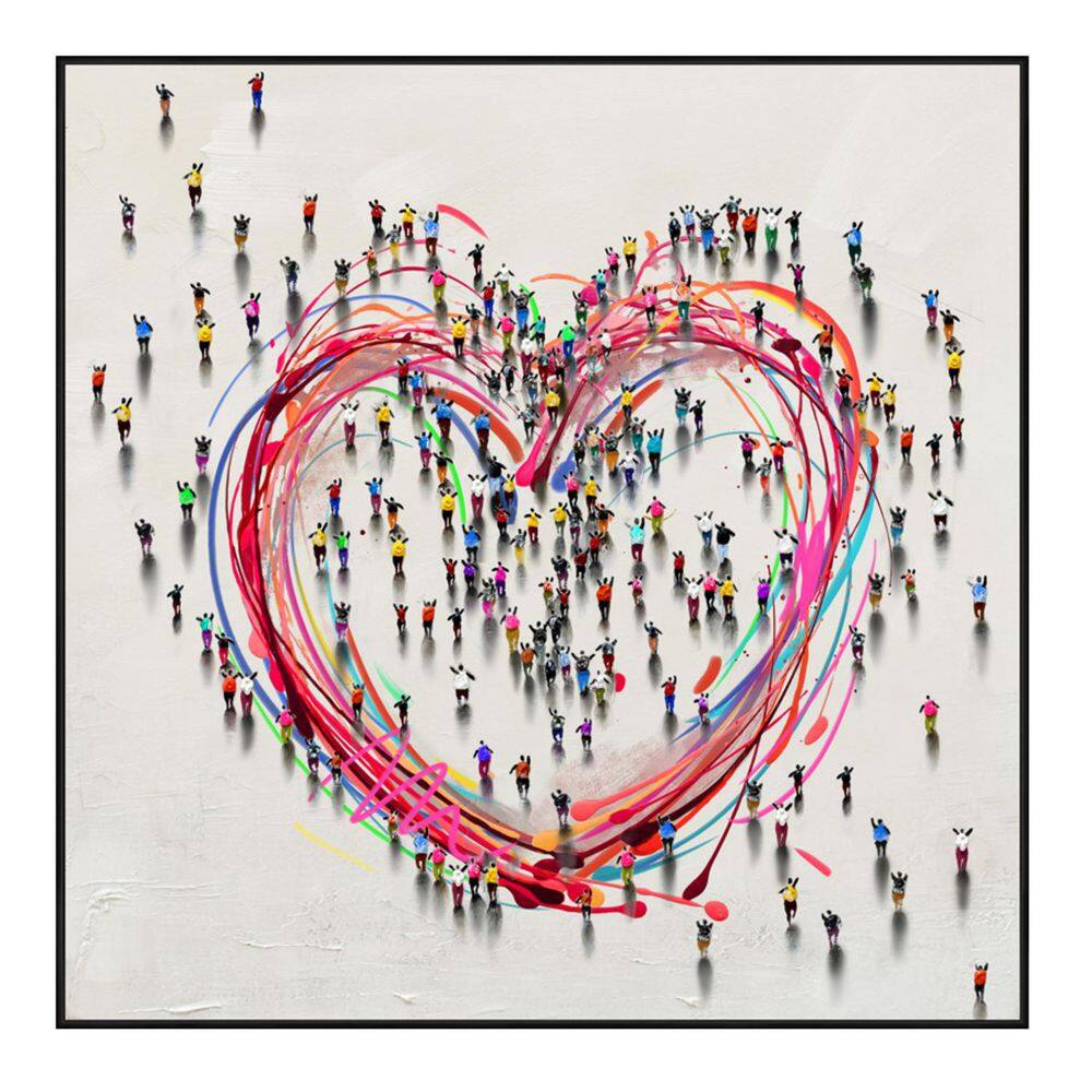 1-Piece Framed Mixed Media People Wall Art 36 in. x 36 in. price history on PriceWatchPro