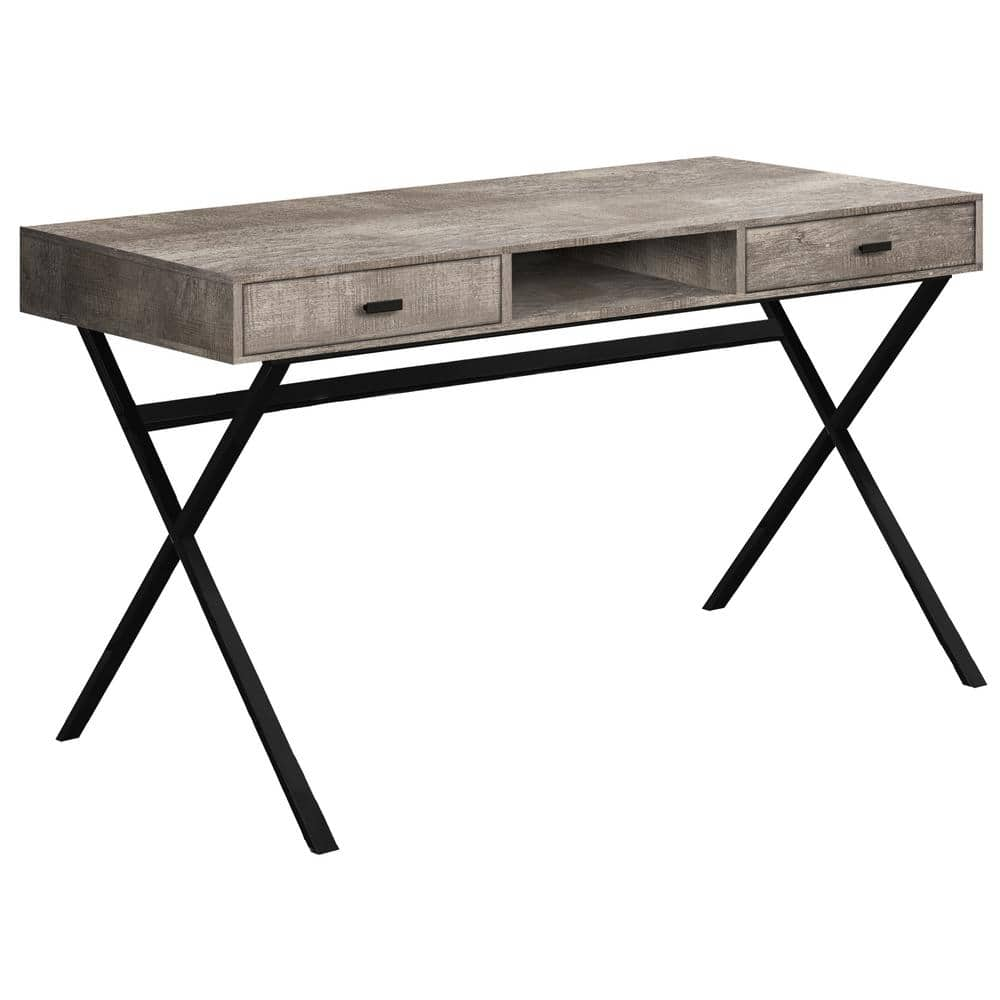 Taupe Computer Desk HD7449 - The Home Depot