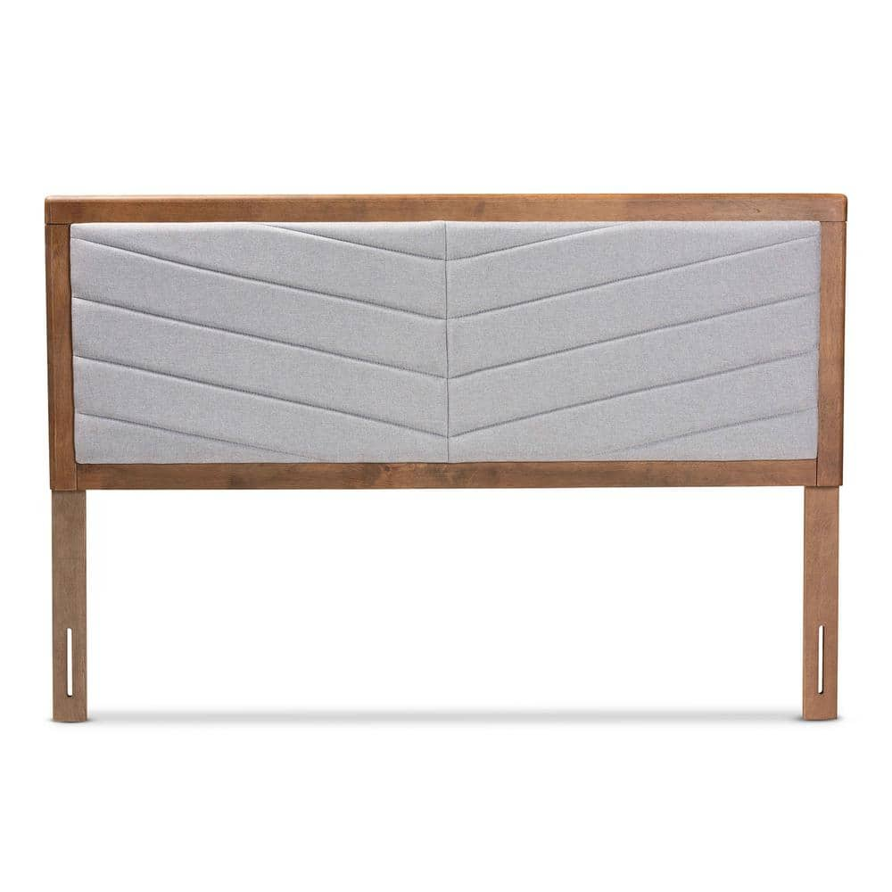 Baxton Studio Iden Light Grey and Walnut Brown Full Headboard 192