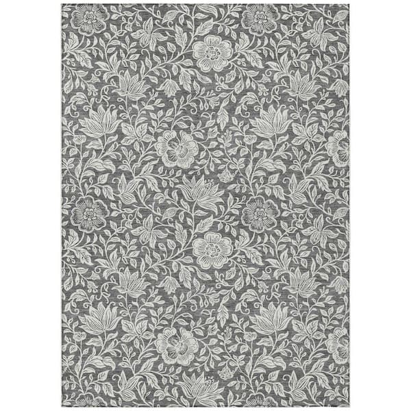 Chantille Machine Washable Indoor/Outdoor Abstract ACN2572 Gray 3 ft. x 4 ft. Area Rug
