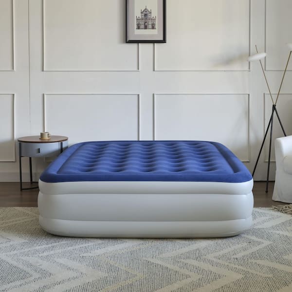 Silverpark Twin 20 in. Medium Hybrid Memory Foam Pillow Top Air Mattress With Built-in High-Speed Pump
