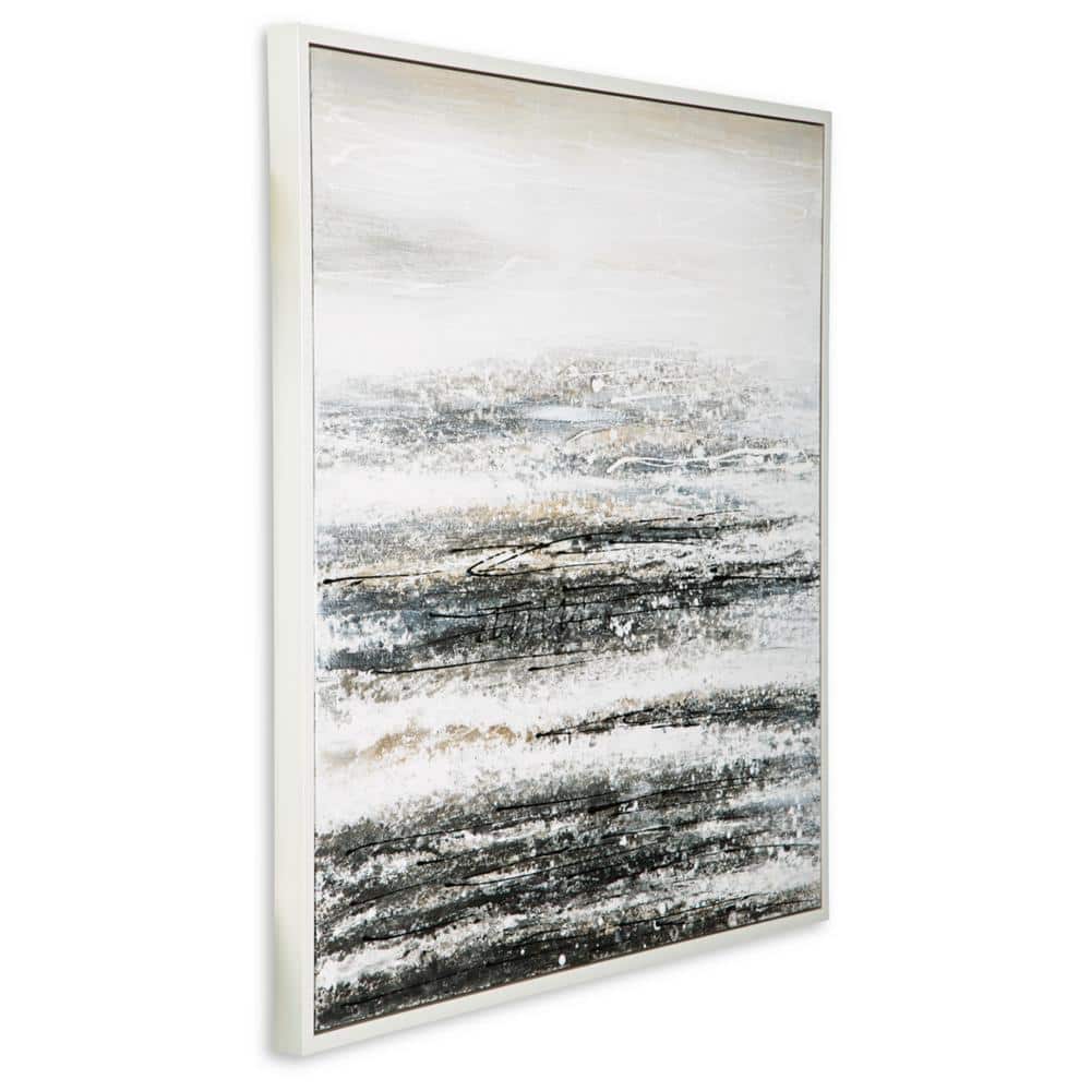Contemporary Abstract White and Gray Wall Art