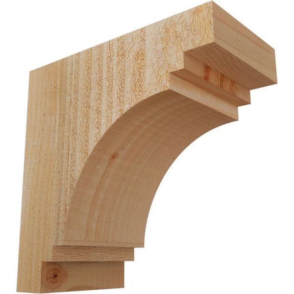 Ekena Millwork 4 in. x 8 in. x 8 in. Douglas Fir Pescadero Rough Sawn Corbel