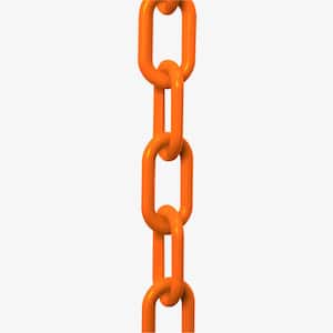 2 in. (#8, 51 mm) x 10 ft. Orange Plastic Safety Chain