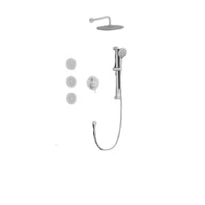 Jet Shower System with Bodysprays Hand Shower and Slide Bar in White