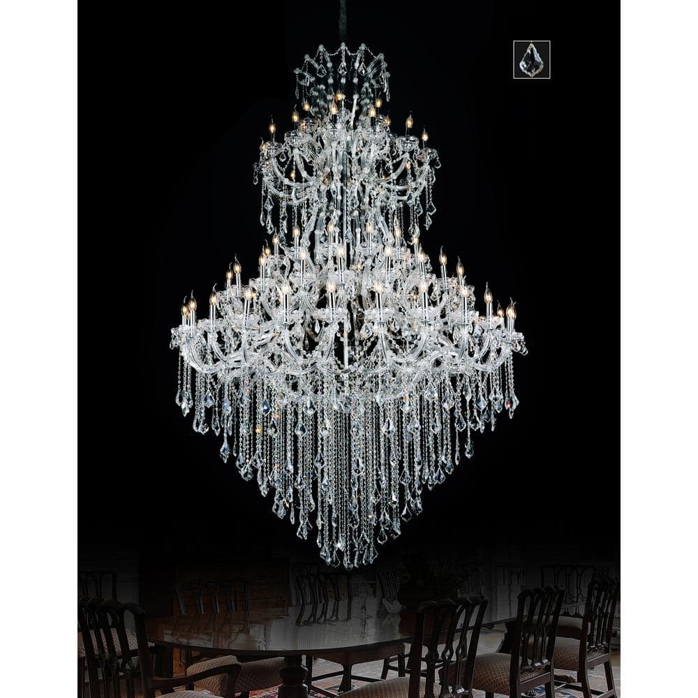 Maria Theresa 84-Light Chrome and Crystal Candelabra Chandelier