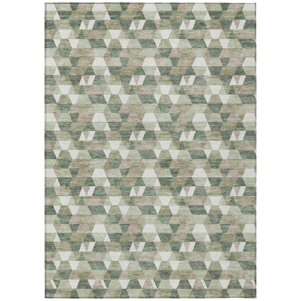 Chantille Machine Washable Indoor/Outdoor Abstract ACN2694 Basil 9 ft. x 12 ft. Area Rug price history on PriceWatchPro