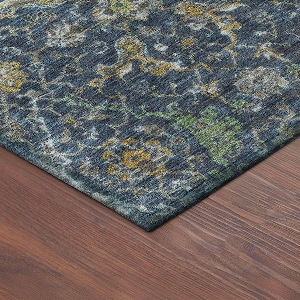 Chantille Machine Washable Indoor/Outdoor Abstract ACN2359 Navy 5 ft. x 7 ft. 6 in. Area Rug