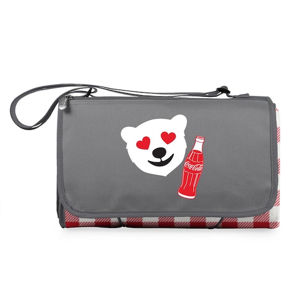 ONIVA Coca-Cola Red Check-Emoji Design Blanket Tote