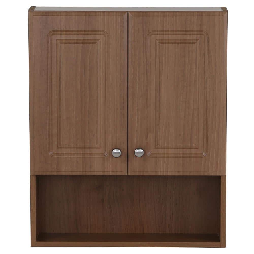 Glacier Bay 23 in. W Over the Toilet Bathroom Storage Wall in