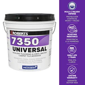 4 Gal.(16 qt.) 8-10 Hour Dry Time Universal Resilient Flooring and Vinyl-Backed Carpet Tile Floor Adhesive in Off White
