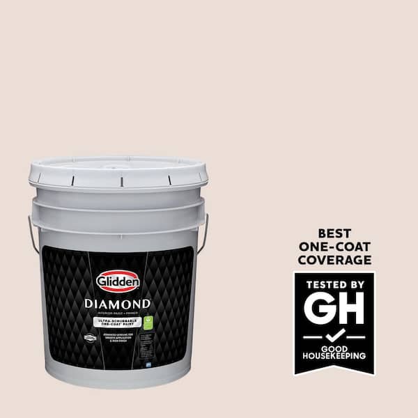Glidden Diamond 5 gal. PPG1016-1 Berry Frost Flat Interior Paint with Primer