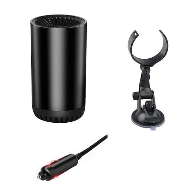 12V Electric Car Heater and Defroster 2-in-1 Heating/Cooling, 180° Rotatable Suction Holder, Cigarette Lighter Plug 150W