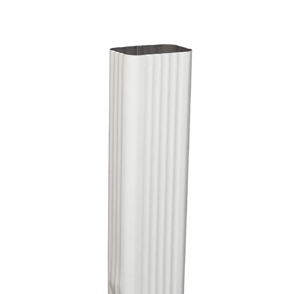 3 in. x 4 in. x 10 ft. High Gloss 80° White Aluminum Downspout price history on PriceWatchPro
