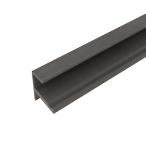 European Siding System 2.91 in. x 2.28 in. x 8 ft. Composite Siding F Trim Argentinian Silver Gray