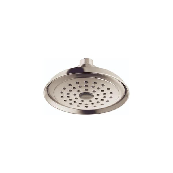 Hansgrohe Joleena 1-Spray Patterns 1.75 GPM 6 in. Wall Mount Fixed Shower Head in Brushed Nickel