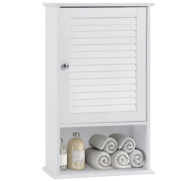 Lavish Home Wall-Mounted Bathroom Organizer - Medicine Cabinet or Over-the-Toilet  Storage (White) 80-BATH-WALLOTTTR-WH - The Home Depot