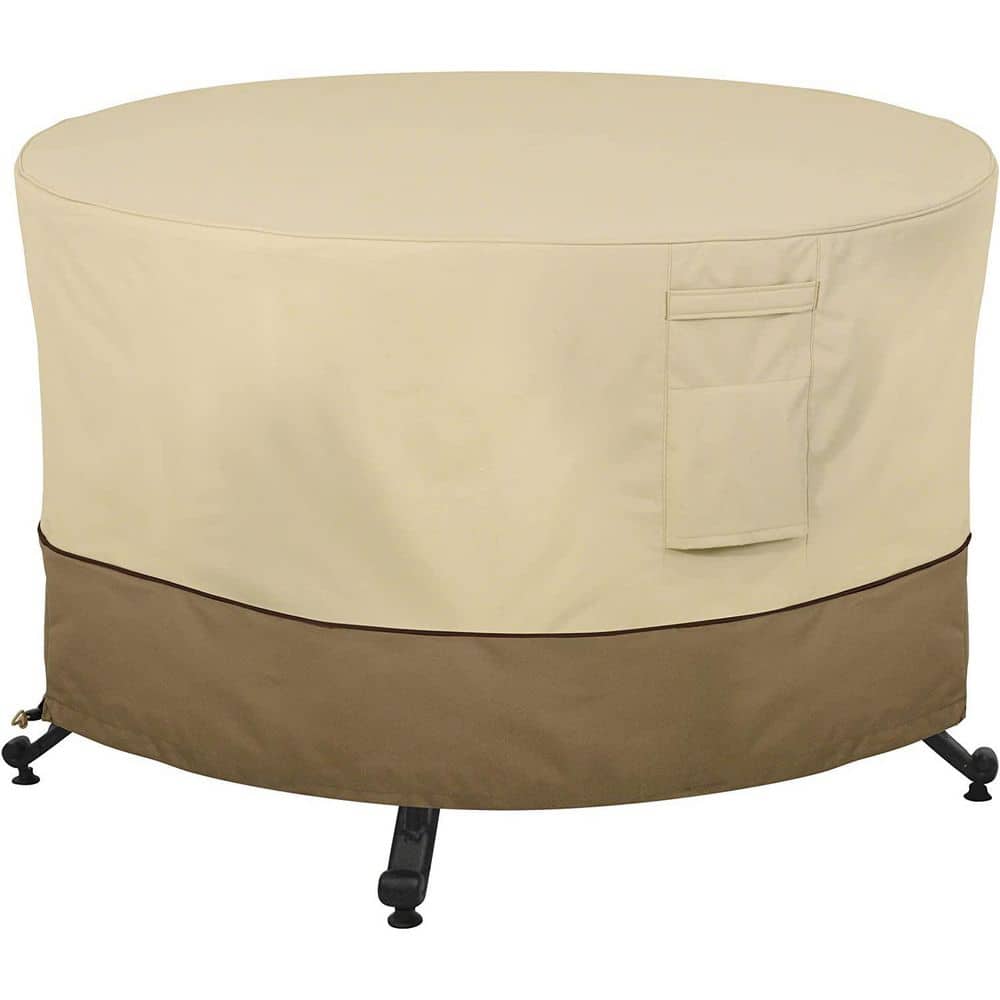 Balcony Waterproof 56 in. Round Fire Pit Table Cover, Outdoor Fire Pit Cove