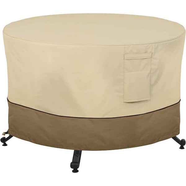 Unbranded Balcony Waterproof 56 in. Round Fire Pit Table Cover, Outdoor Fire Pit Cover, Patio Furniture Cover