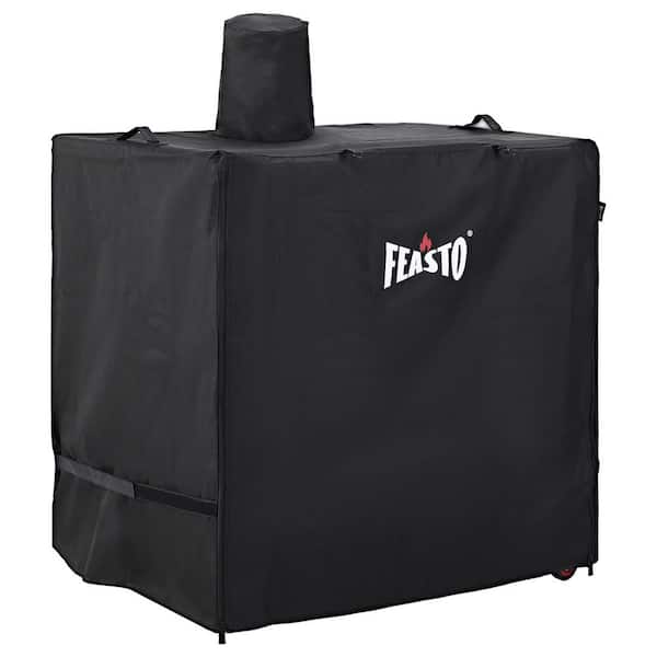 36 in. Waterproof Outdoor Prep Table Cover with Sink, 600D Grill Cart Cover with Roll-Up Zipper Door, Black