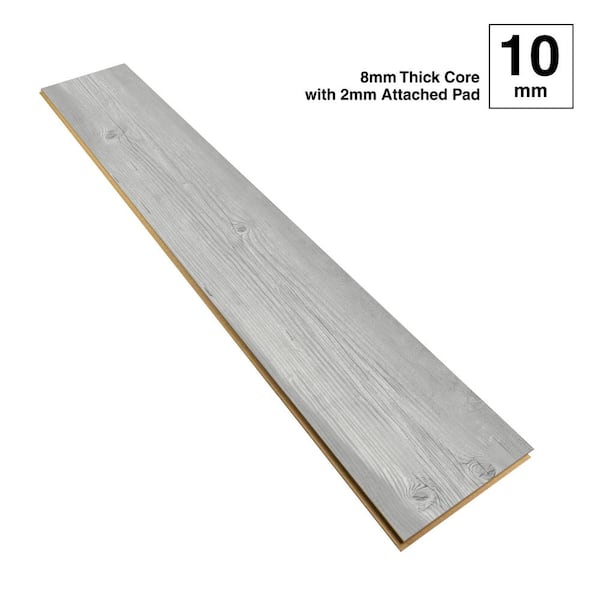Krono Original White Wash Mountain Larch 10 mm T x 8 in. W Waterproof Laminate Wood Flooring (18.6 sqft/case)