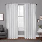 Winter White Woven Thermal Blackout Curtain - 52 in. W x 96 in. L (Set of 2)