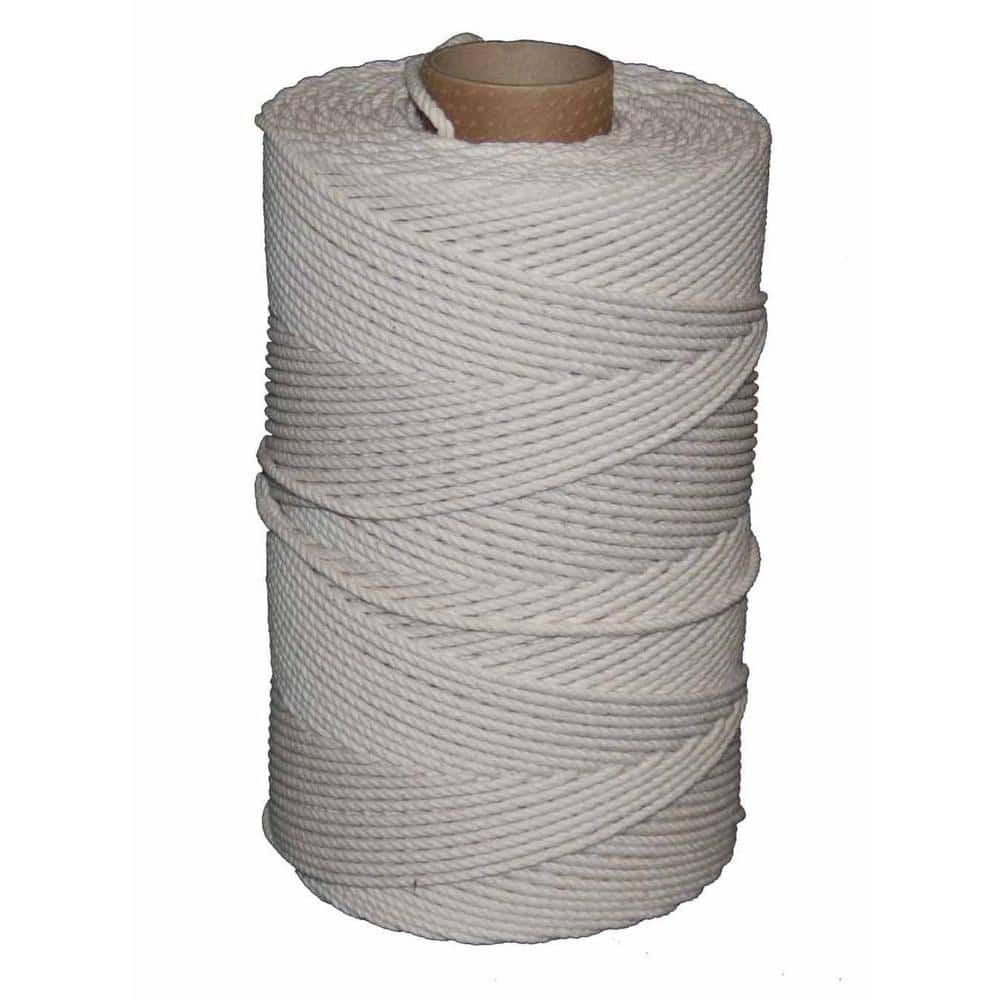 Everbilt #12 x 420 ft. 100% Cotton Twine Rope, White 70077 - The