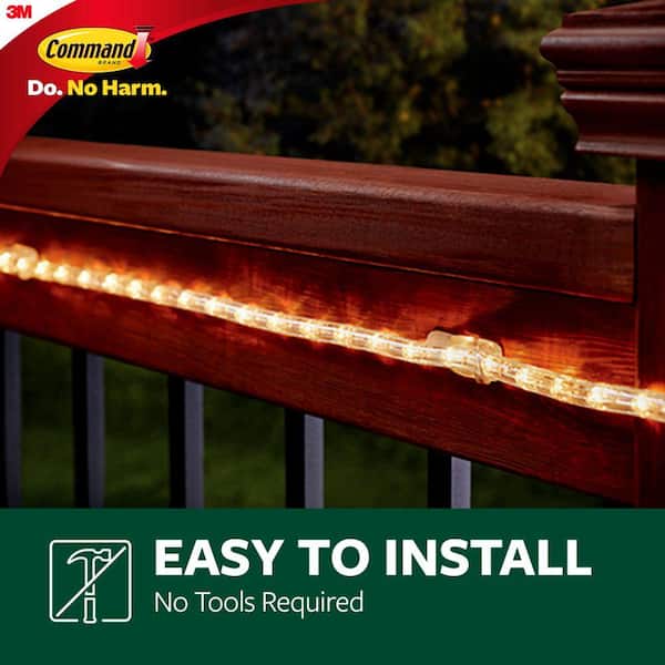 Command Outdoor Light Clips, Clear, Damage Free Decorating, 16 Clips and 20  Command Strips 17017CLR-AW - The Home Depot