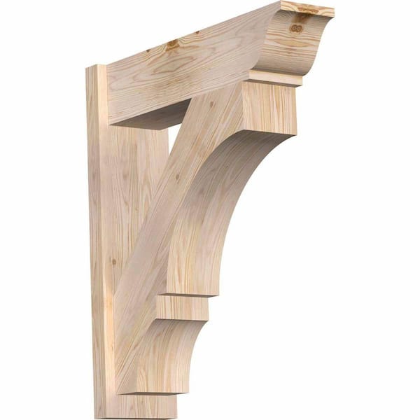 Ekena Millwork 8 in. x 32 in. x 28 in. Balboa Traditional Smooth Douglas Fir Outlooker