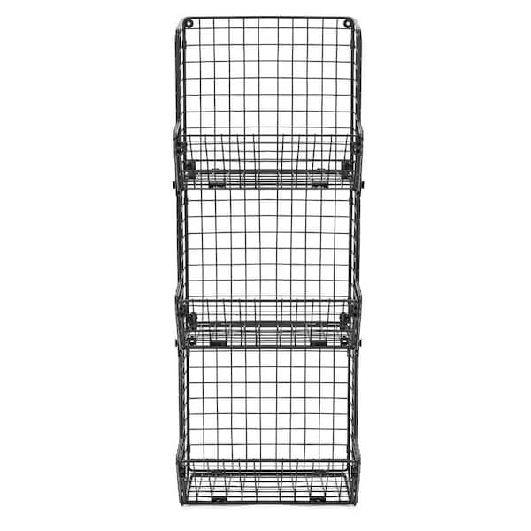 Sorbus 4-Pack Black Metal Wire Baskets Storage Bin Organizer MTL-BINA4-BLK  - The Home Depot