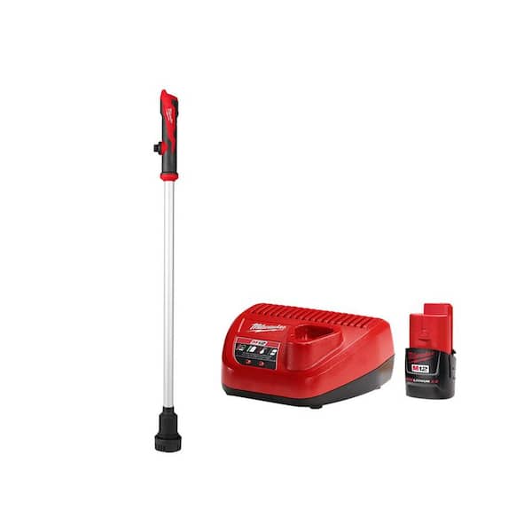 Milwaukee M12 12-Volt Lithium-Ion Cordless 9 GPM 0 HP Submersible Stick Water Transfer Pump with M12 2.0Ah Batt and Charger