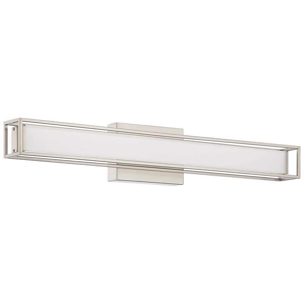 24 in. 1-Light Brushed Steel LED Vanity Light Bar price history on PriceWatchPro