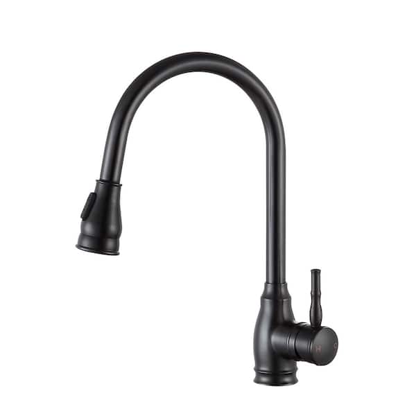 ANZZI Bell Single-Handle Pull-Out Sprayer Kitchen Faucet in Oil Rubbed Bronze
