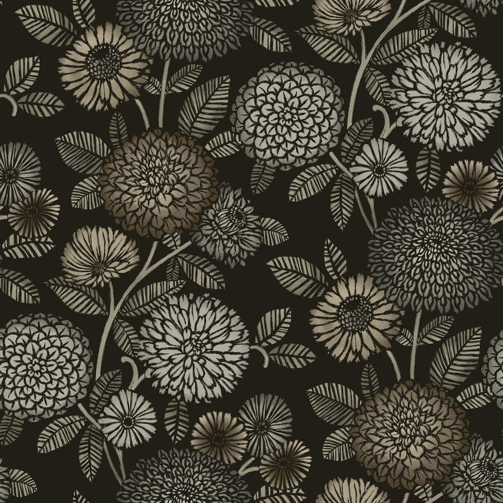 Zalipie Floral Trail Black Prepasted Non Woven Wallpaper Sample price history on PriceWatchPro