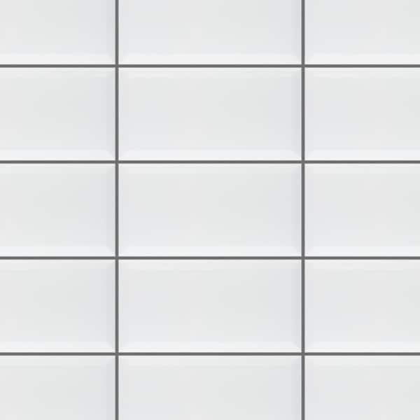 Merola Tile Santorini Biselado Blanco 4 in. x 7-7/8 in. Ceramic Subway Wall Tile (12 sq. ft. / case)