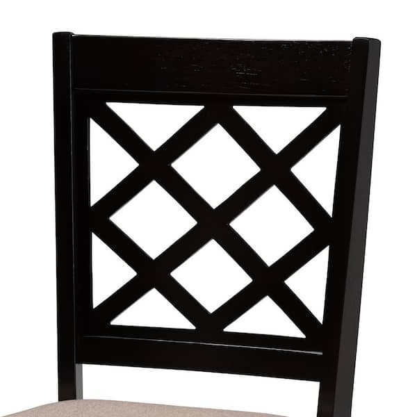 Baxton Studio Louis Beige and Black Dining Chair (Set of 2) 201-2P-12337-HD  - The Home Depot