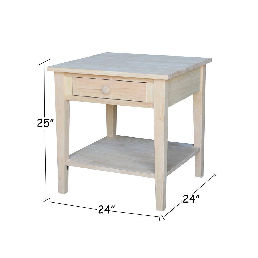Spencer Unfinished End Table - thumbnail 7