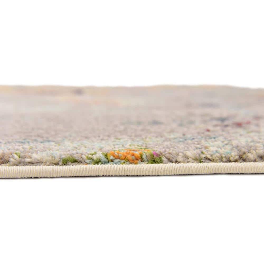 Theia Vibrant Abstract Multi-Color Kids' Playroom Rug 5' x 8'