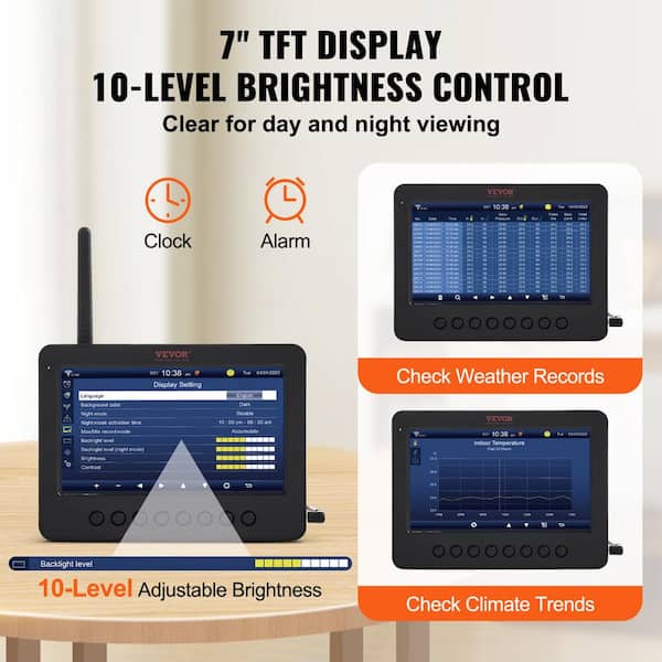 Bresser WiFi weerstation 4-daagse voorspelling 7-in-1 sensor kleurendisplay UV regen wind app ProWeatherLive Bresser WiFi weerstation 4-daagse voorspelling 7-in-1 sensor kleurendisplay UV regen wind app ProWeatherLive