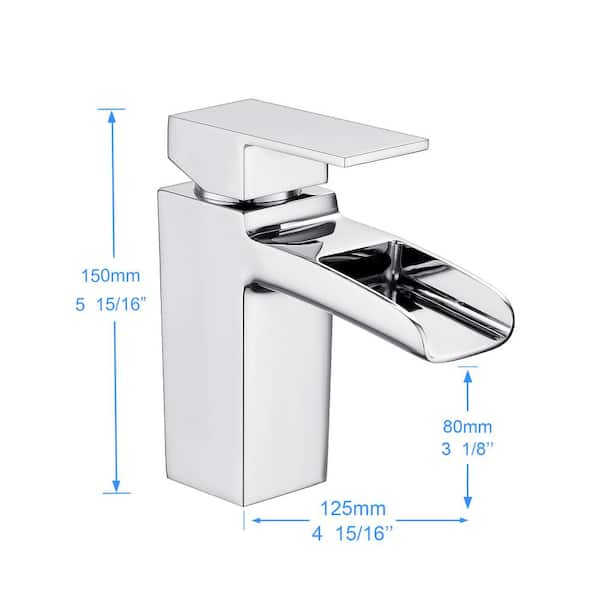 Single-Handle Single-Hole Bathroom Faucet in Chrome