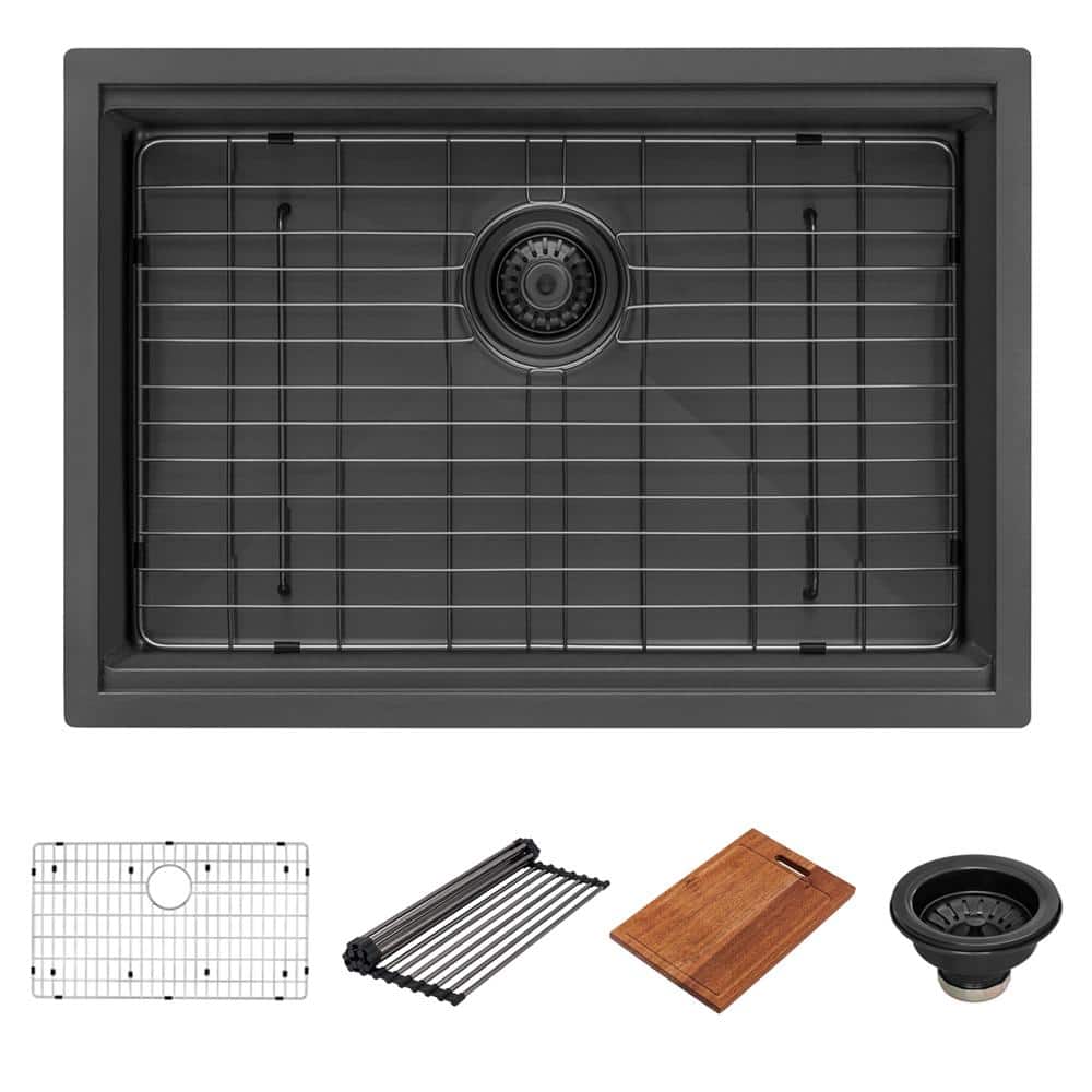 Ruvati 27 inch Workstation Undermount Kitchen Sink Single Bowl