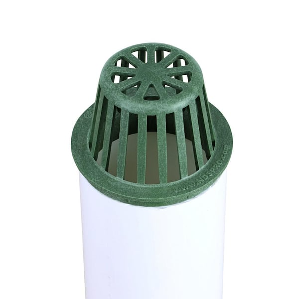 NDS 4 in. Plastic Round Drainage Grate in Green 13 - The Home Depot