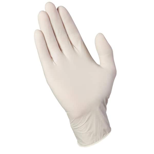 HDX White Disposable Latex Cleaning Gloves (20 Ct One Size Fits