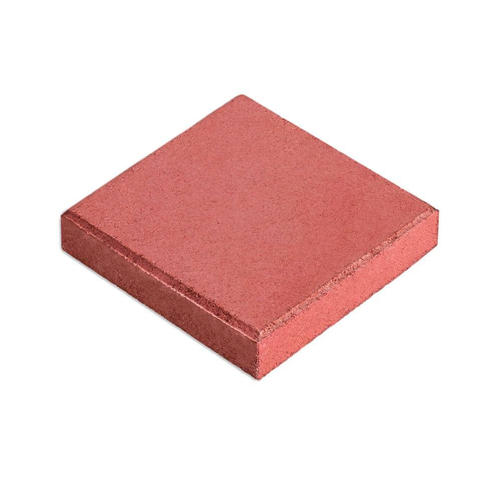 Tileco 12 In. X 12 In. Square Red Concrete Patio Block PBSR - The Home ...