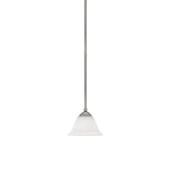 Clevelend 100-Watt 1-Light Graphite Pendant Mini Pendant Light with White Muslin Glass and Light Bulb Not Included