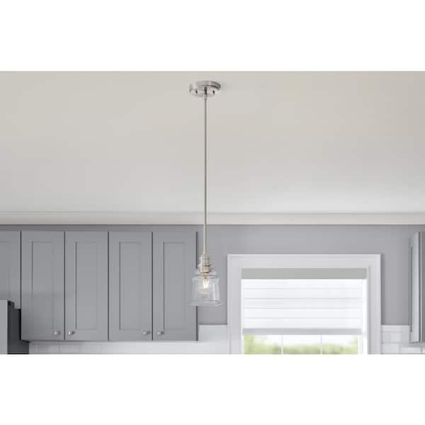 Chrome Pendant Light Kit with Partial Metal Rod 860720 - The Home