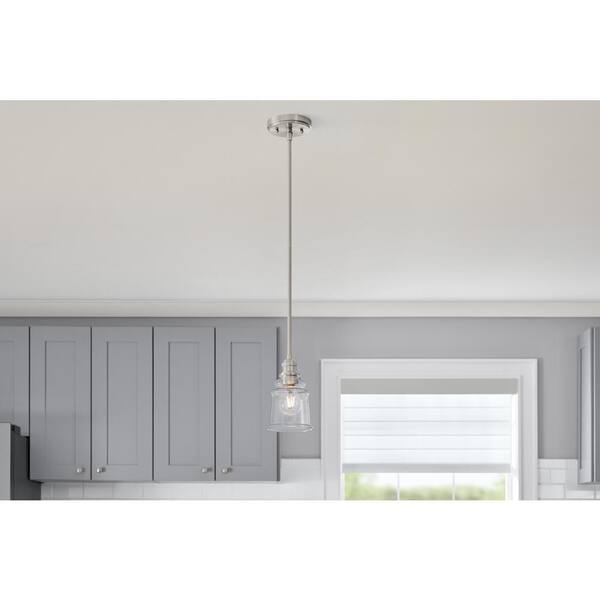 Chrome Pendant Light Kit with Partial Metal Rod 860720 - The Home