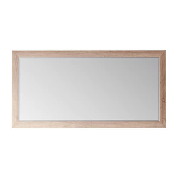 ROSWELL Cuenca 72 in. W x 36 in. H Rectangular Framed Wall Bathroom Vanity Mirror in Mexican Oak