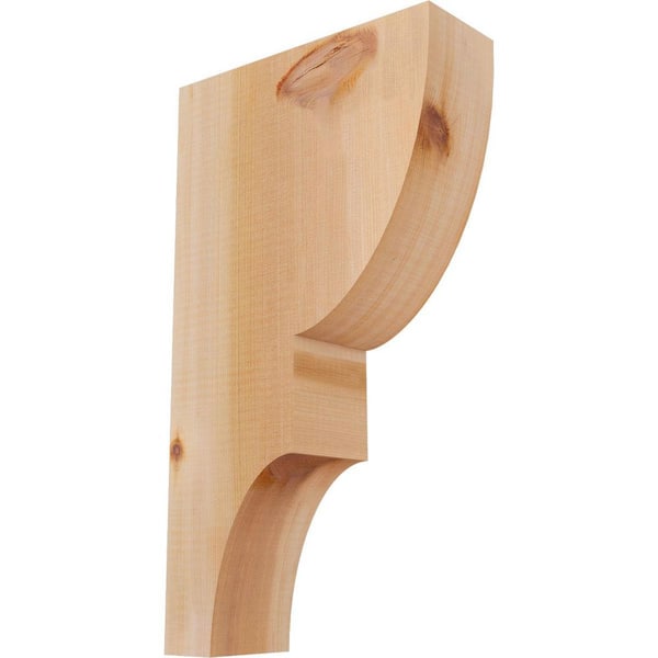 Ekena Millwork 3-1/2 in. x 10 in. x 18 in. Western Red Cedar Ridgewood Smooth Corbel